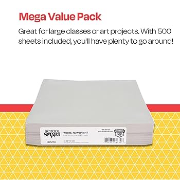 Amazon.com: Sax School Smart - 85250 Newsprint Drawing Paper